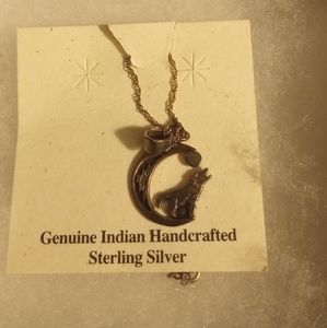 Vintage"Genuine Indian Handcrafted Sterling Silver" Necklace